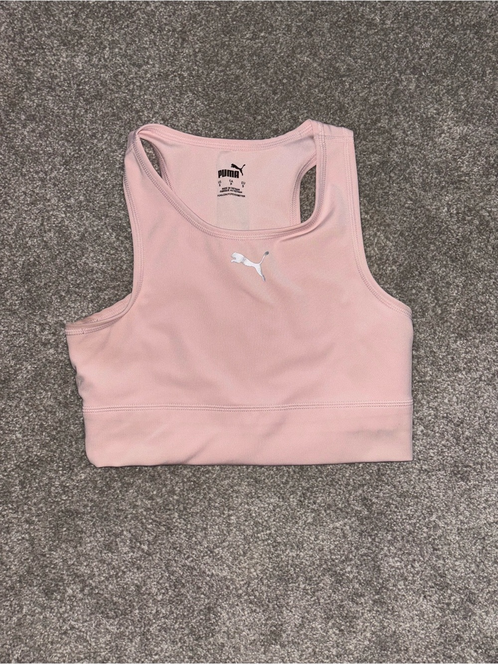 Size S- Puma Light Pink Racerback Crop Sports Bra